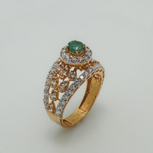 Zircon and Emerald Ring