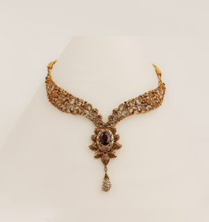 Regal 21K Gold Bridal Necklace