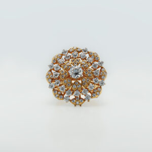 Floral-Inspired Zircon Cluster Ring