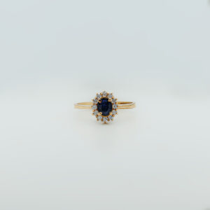 Sapphires and zircons ring