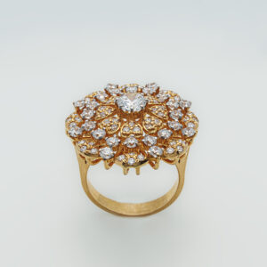 Floral-Inspired Zircon Cluster Ring