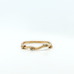 Plain leafy gold band