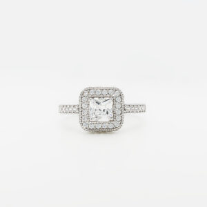 Radiant Zircon Sparkle Ring in 21K Gold