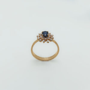 Sapphire Blossom Ring in 21K Gold