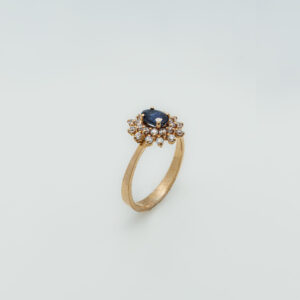 Sapphire Blossom Ring in 21K Gold