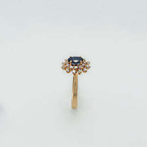 Sapphire Blossom Ring in 21K Gold