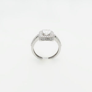 Radiant Zircon Sparkle Ring in 21K Gold