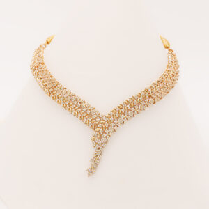 21k Gold Zircon Necklace
