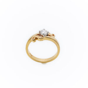 21k Gold Solitaire Diamond Ring