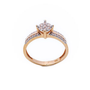 21k Gold Zircon Cluster Ring