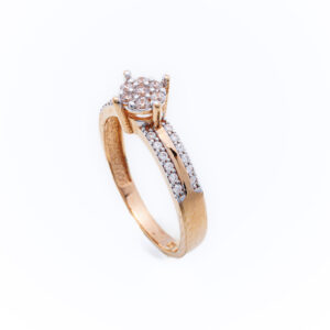 21k Gold Zircon Cluster Ring