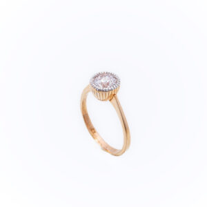 21k Gold Single Zircon Ring