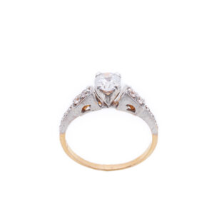 21k Gold Zircon Center Ring
